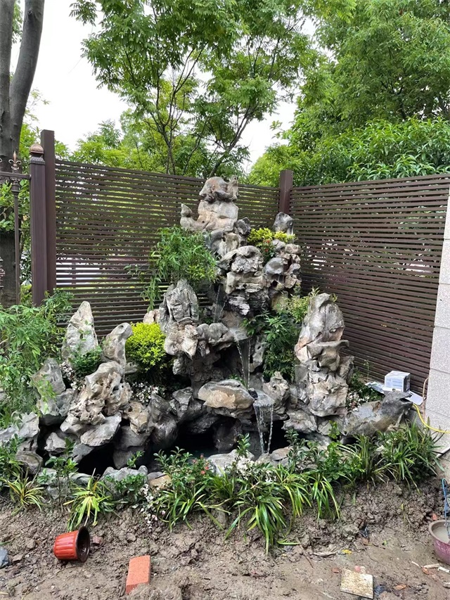 醴陵别墅假山景观庭院设计